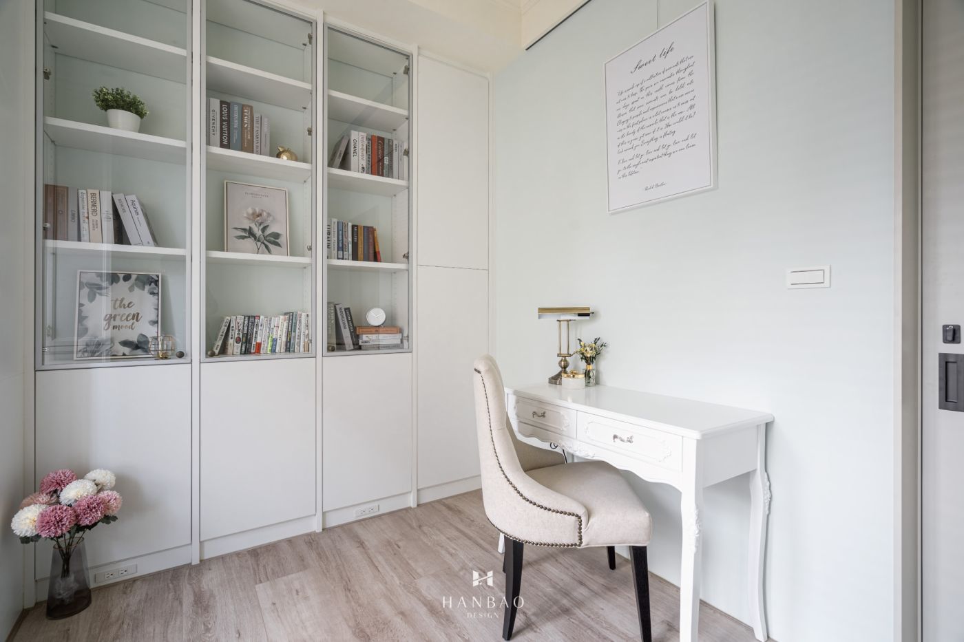 現代美式風書房收納櫃